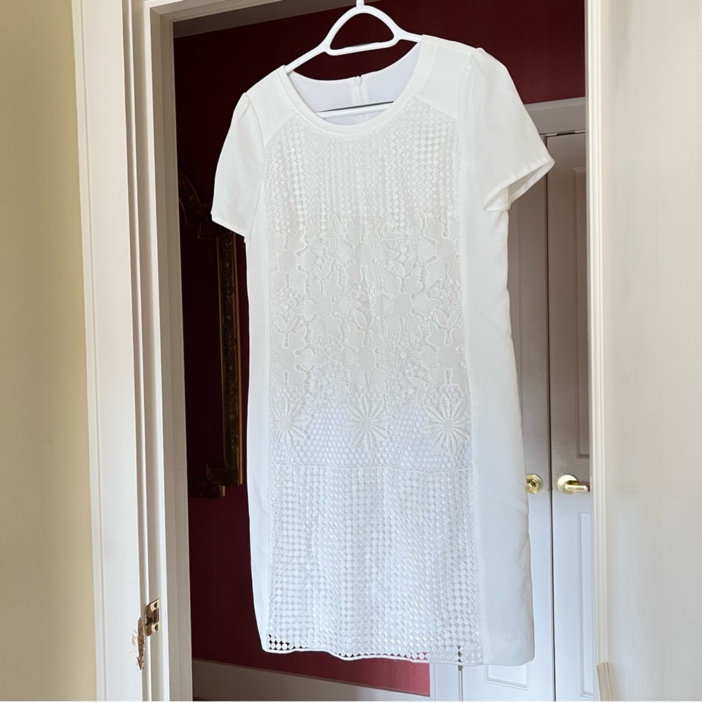 Ellassay White Embroidered Dress (Tag Shown)